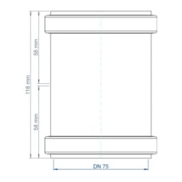 POLOPLAST PO Doppelmuffe POLO-KAL NG DN 75 – 02303