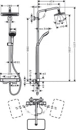 HANSGROHE HG Croma E 280 1jet HP TH DAP chrom – 27630000