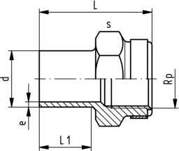 FISCHER GEORG GF Übergangsmuffe PE100 d 25x3/4" IG SDR11 – 753910267