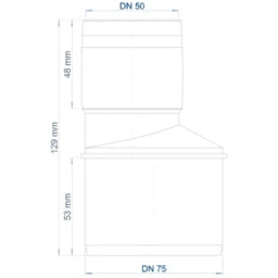 POLOPLAST PO Übergangsrohr POLO-KAL 3S DN 75/50 – 102738