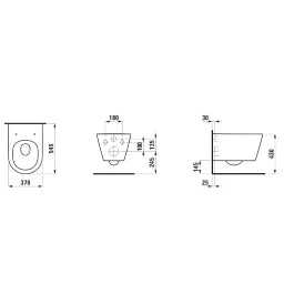 LAUFEN Laufen Kartell Wand-Tiefspül-WC 82133.1 spülrandl. silent flush, weiß – H8213310000001