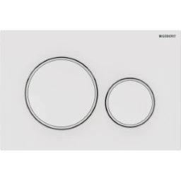 GEBERIT GE Betaetigungsplatte Sigma20 2-Mengen Kunststoff, weiss, round – 115.882.11.1