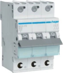HAGER LS-Schalter 3polig 6kA C-10A 3M QC – MCS310