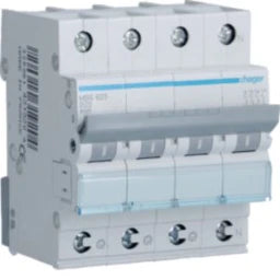 HAGER LS-Schalter 3P+N 6kA B-25A QC 4M – MBS625