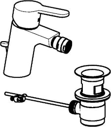 HANSA Hansa Primo Bidet-Einhandmischer mit Ablaufgarnitur, chrom – 4943 3203