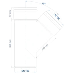 POLOPLAST PO Abzweig POLO-KAL 3S DN 160/160/45Grad – 102615