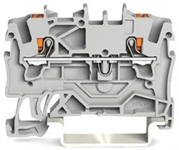 WAGO 2-Leiter-Durchgangsklemme mit Drücker 1,5 mm², grau – 2201-1201