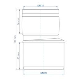 POLOPLAST PO Übergangsrohr POLO-KAL XS DN 90/75 – 102886