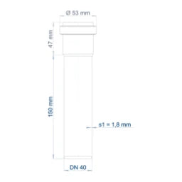 POLOPLAST PO Steckmuffenrohr POLO-KAL NG DN 40/150 – 02010