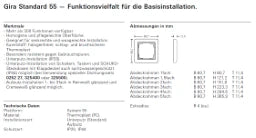 GIRA Rahmen 3fach Standard 55 reinweiß glänzend – 021303