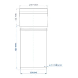 POLOPLAST PO Steckmuffenrohr POLO-KAL XS DN 90/150 – 102070