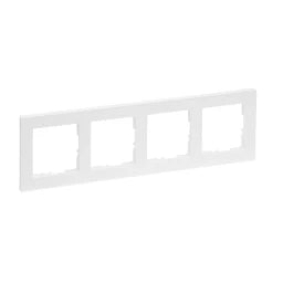 LEGRAND SEANO+ 4-fach Rahmen in der Farbausführu ng Ultraweiss – 765184