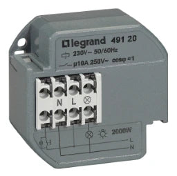 LEGRAND UP-Fernschalter, elektronisch, 230V, 1S/ 10A, Nulldurchgangsschaltung, 49x46x26mm – 049120