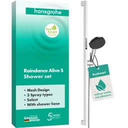 HANSGROHE HG Brauseset Raindance Alive Select S 125 3jet EcoSmart Unica 900mm chrom – 24601000