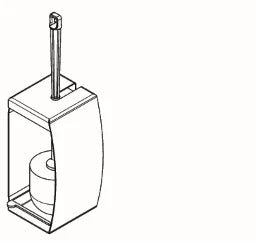 KWC AUSTRIA KWC Stratos WC-Bürstenhalter 110x397x110mm, Aufputz, CNS, seidenmatt – 3600008876