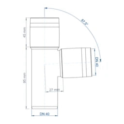 POLOPLAST PO Abzweig POLO-KAL XS DN 40/40/87Grad – 102208
