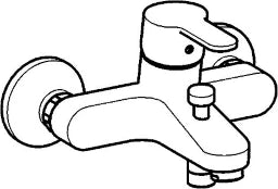 HANSA Hansa Primo Einhand-Wannen-Batterie für Wandaufbau, chrom – 4944 2103