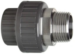 FISCHER GEORG GF Übergangsverschraubung PVC-U/1.4404 d 50x6/4" AG, Dichtung EPDM – 721540710