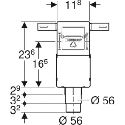 GEBERIT GE Wandeinbaukasten fuer WT-Siphon – 151.125.00.1