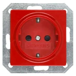 SIEMENS Schuko-Steckdose mit erh. BS. DELTA i-system rot – 5UB1522