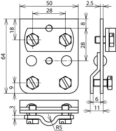 DEHN Falzklemme St/tZn f. Rd 7-10mm Klemmbereich 0,7-5mm – 251002