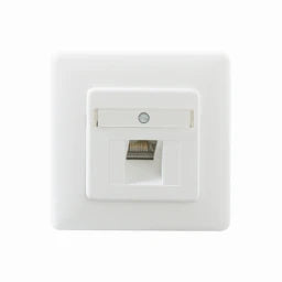 RUTENBECK Anschlussdose 1-fach Cat6a iso FLEX (mit Abdeckung) polarweiss – 136112030