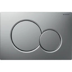 GEBERIT GE Betaetigungsplatte Sigma01, 2-Mengen mattchrom-lackiert/glanzchrom, round – 115.770.JQ.5