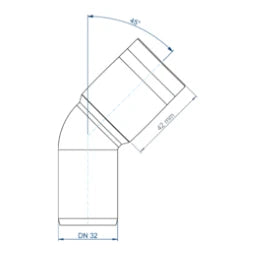 POLOPLAST PO Bogen POLO-KAL XS DN 32/45Grad – 102102
