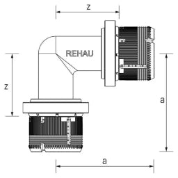 REHAU REHAU Winkel FASTLOC EX+ 16 - 16, 90 Grad – 13707081001