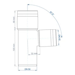 POLOPLAST PO Abzweig POLO-KAL XS DN 50/40/87Grad – 102214