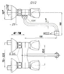 SCHMIEDL GS Spültischbatterie 1/2" mit Perla Düse Atmos Glasklar – GS1423P