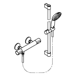 GROHE Grohe THM-Brausebatterie Grohtherm 500 34796_1 mit Brausegarnitur 600mm chrom – 34 796 001