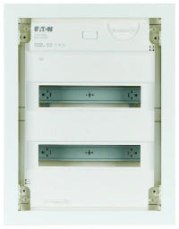 EATON Hohlwand Kleinverteiler 2-reihig 24TE Steckklemme, Stahlblechtür flach – 178808