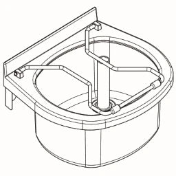 KWC AUSTRIA KWC Sirius Ausgussbecken 470x250x405 mit Klapprost, mit Standrohventil 1 1/2 – 207.0599.542