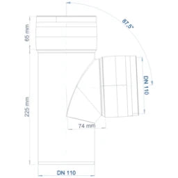 POLOPLAST PO Abzweig POLO-KAL 3S DN 110/110/87Grad – 102611