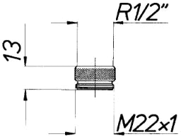SCHMIEDL GS Reduktionsnippel M22 x 1mm AG 1/2" IG – U1ST114