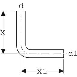 GEBERIT GE Spuelbogen 90 gr., bahamabeige, halbhochhaengend – 118.007.10.1