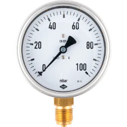 JAKO Kapselfedermanom.Fig 2629 100 mm Dm. 0-160 mbar Anschl.unten – 2000053000
