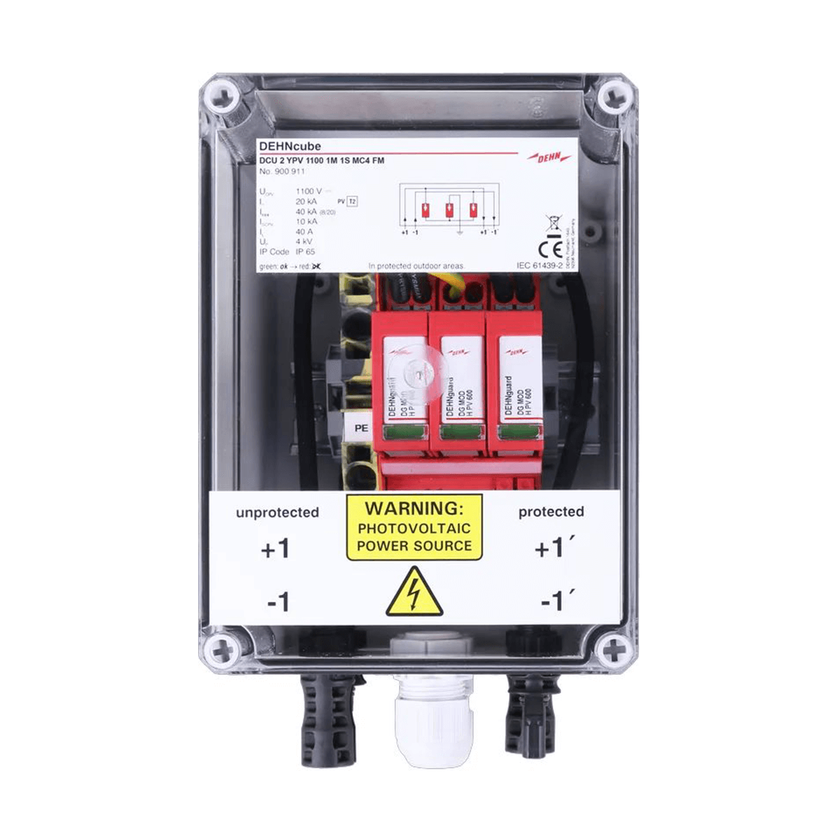 DEHNcube 2 YPV 1100 1M 1S MC4 FM - 900911