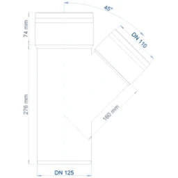 POLOPLAST PO Abzweig POLO-KAL 3S DN 125/110/45Grad – 102568