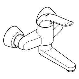 GROHE Grohe Euroeco Spezial Wandbatterie Ausladung 196mm chrom – 32 767 000