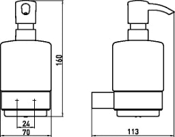 EMCO Emco Passion Seifenspender mit Kristallglasbehälter satiniert, schw. – BPPAASESPS