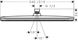 HANSGROHE HG Kopfbrause Raindance Alive Q 210/340 1jet BBC – 24530340