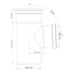POLOPLAST PO Abzweig POLO-KAL NG DN 125/110/87Grad – 02238