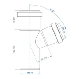 POLOPLAST PO Abzweig POLO-KAL NG DN 50/40/67Grad – 02213