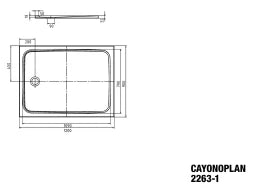 KALDEWEI Kaldewei Cayonoplan Duschw. 900x1200x185 alpinweiß – 362300010001