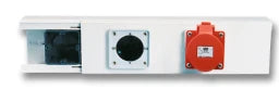PC ELECTRIC Zwischenflansch UP und Kabelkanalmontage für CEE mit Flansch 75x75 und Loch 60x60 – 810-00