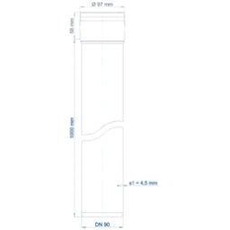 POLOPLAST PO Steckmuffenrohr POLO-KAL 3S DN 90/1000 – 102413