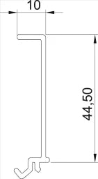 OBO Trennwand für GK 70x2000mm Polyvinylchlo rid lichtgrau RAL 7035 – 6274900