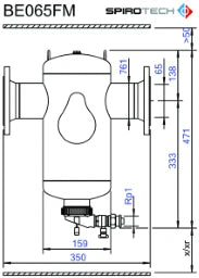EDER SPIROTECH SpiroTrap Magnet DN65 mit Flansch (PN16), 10bar/110 C – 2100022
